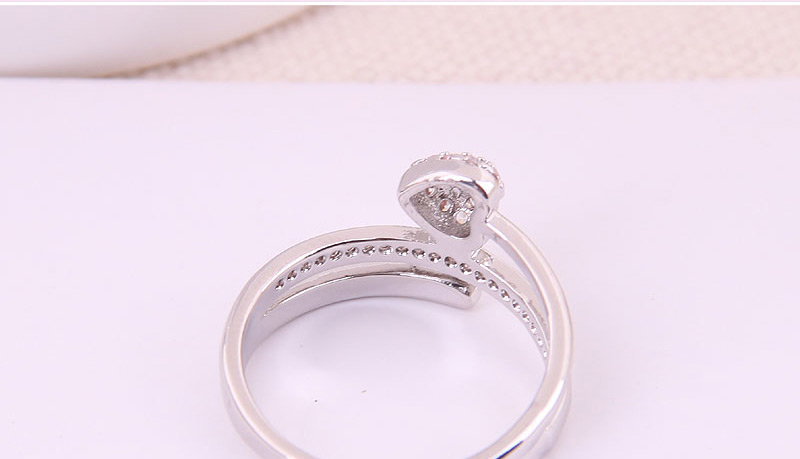 Fashion Gold Inlaid Zircon Love Ring,Rings