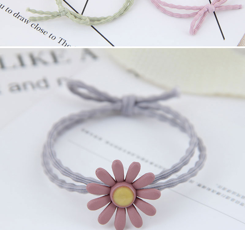 Fashion Purple Flower Small Daisy Flower Head Rope,Hair Ring