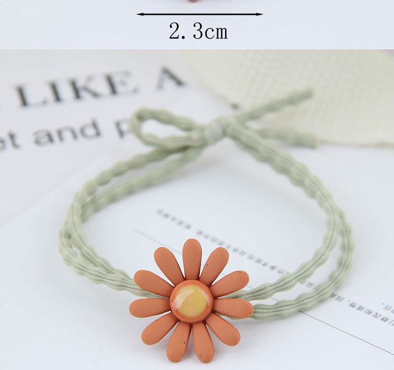 Fashion Orange Flower Small Daisy Flower Head Rope,Hair Ring