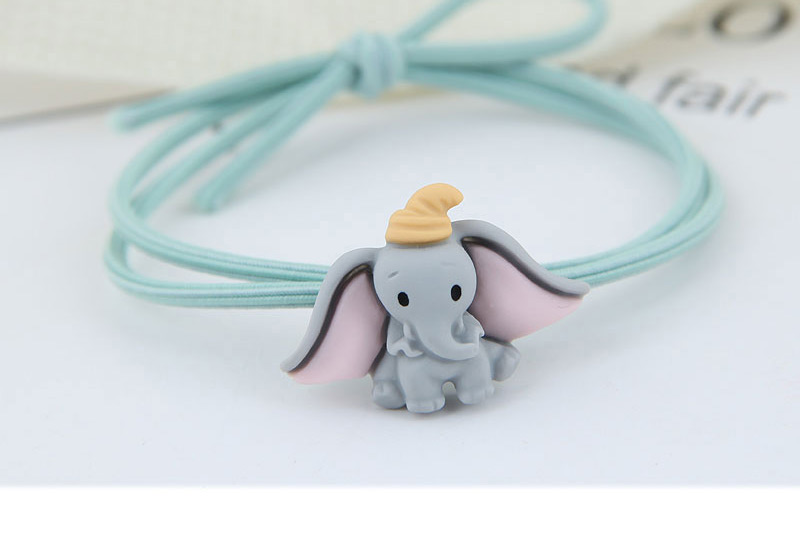 Fashion Green Elephant Baby Elephant Hair Ring,Hair Ring