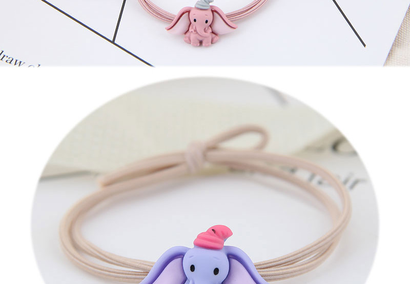 Fashion Purple Image Baby Elephant Hair Ring,Hair Ring