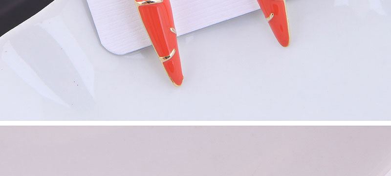 Fashion Gold Copper Micro-inlaid Zircon Radish Ear Clip,Drop Earrings
