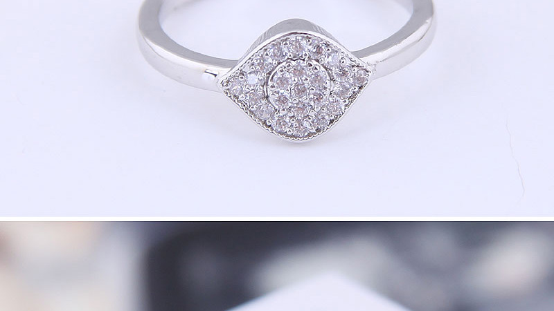 Fashion Silver Inlaid Zircon Ring,Rings