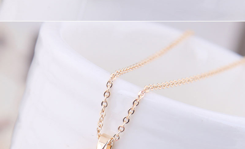 Fashion Gold Copper Micro Inlaid Zircon Heart Necklace,Necklaces