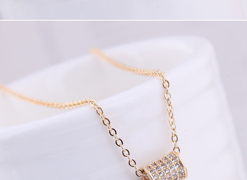 Fashion Gold Copper Micro Inlaid Zircon Necklace,Necklaces