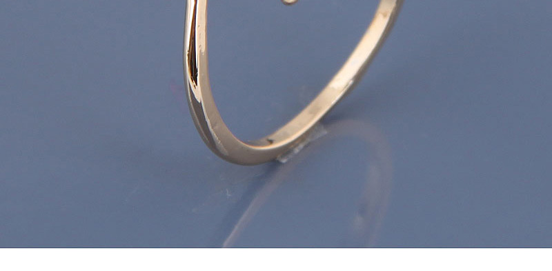 Fashion Gold Zircon Dolphin Open Ring,Rings
