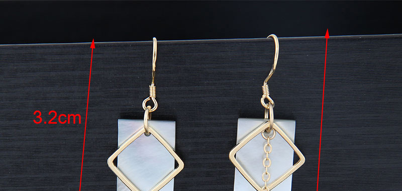 Fashion Gold Shell Geometric Shape Asymmetric Earrings,Drop Earrings