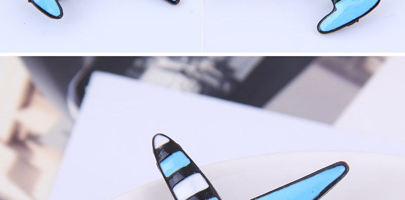 Fashion Blue Small Airplane Brooch,Korean Brooches