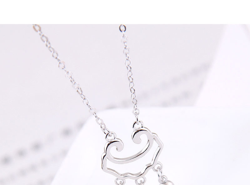 Fashion Silver Copper Plated Gold Long Life Lock Necklace,Necklaces