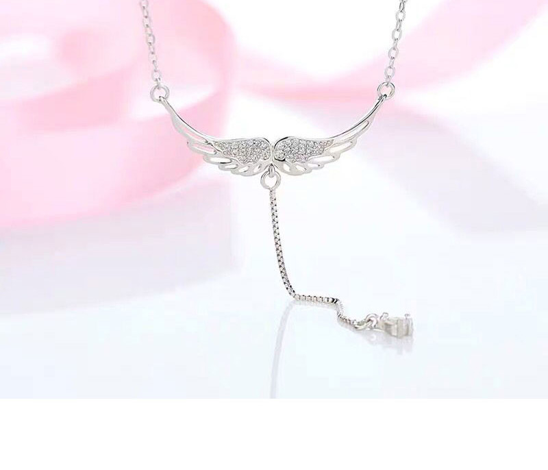 Fashion Silver Copper Plated Real Gold Angel Wings Necklace,Necklaces
