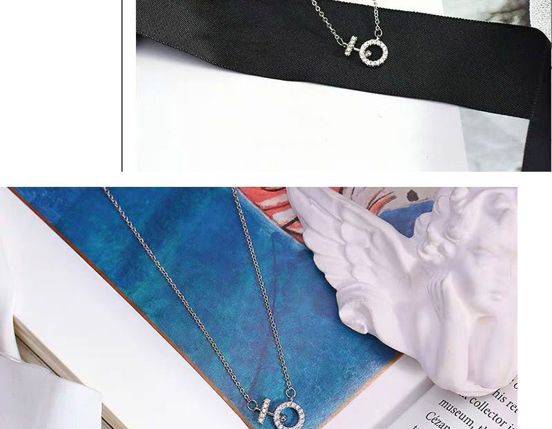 Fashion Silver Copper Plated Gold-plated Zirconium Necklace,Necklaces