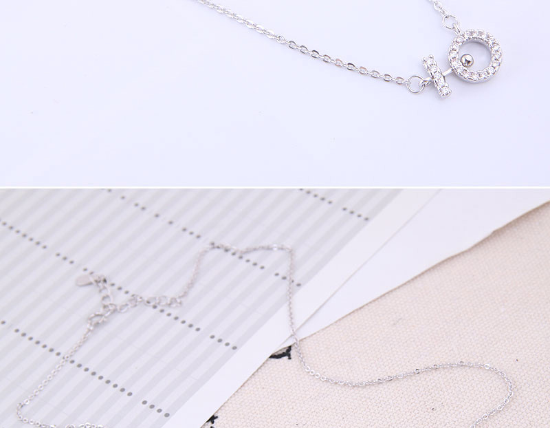 Fashion Silver Copper Plated Gold-plated Zirconium Necklace,Necklaces