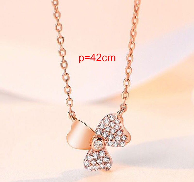Fashion Silver Copper Plated Real Gold Clover Necklace,Swimwear Plus Size