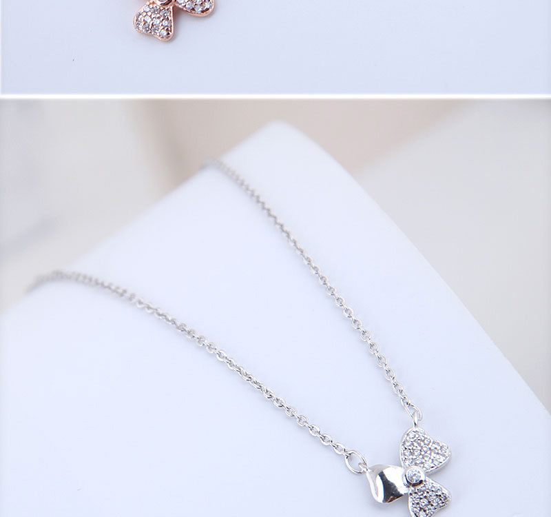 Fashion Gold Copper Plated Real Gold Clover Necklace,Necklaces