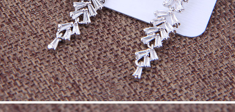 Fashion Silver Copper Micro-inlaid Zircon Earrings,Stud Earrings
