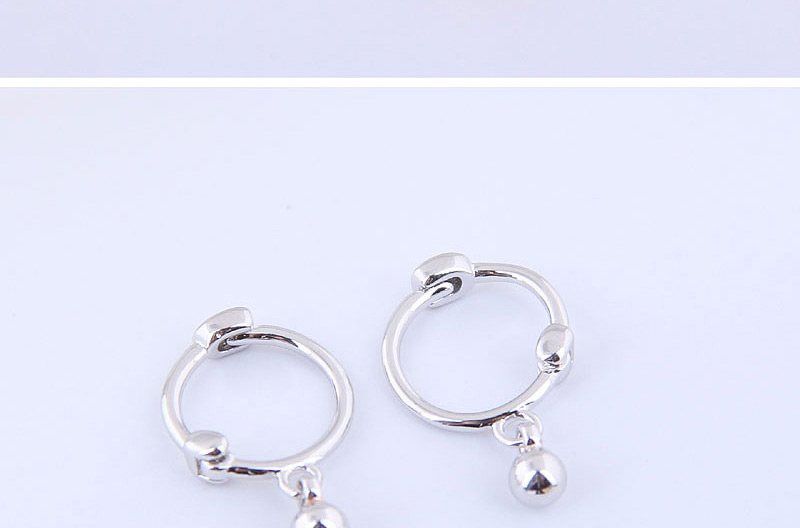 Fashion Silver Simple Ball Stud Earrings,Drop Earrings