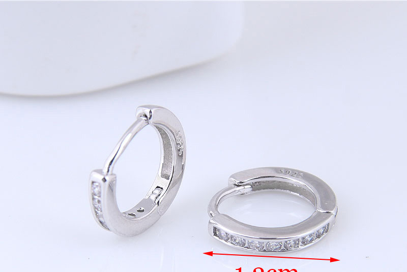 Fashion Silver Copper Plated Gold Flash Drill Ear Studs,Earrings
