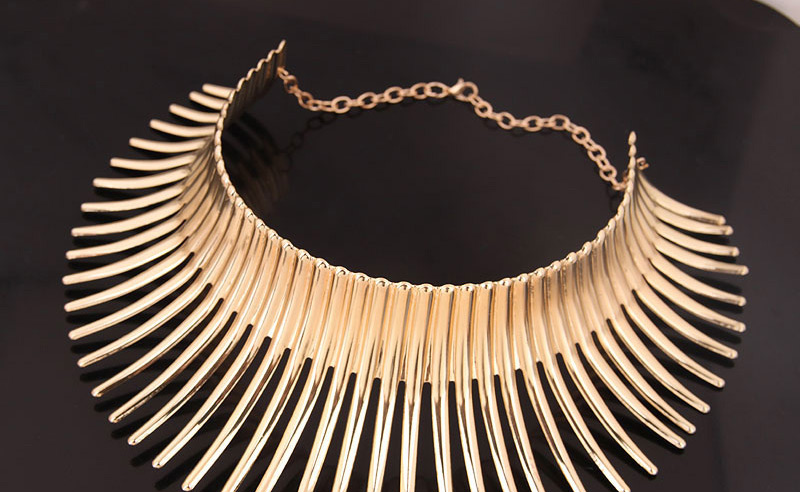 Fashion Gold Metal Mad Battle Hedgehog Styling Collar,Chokers