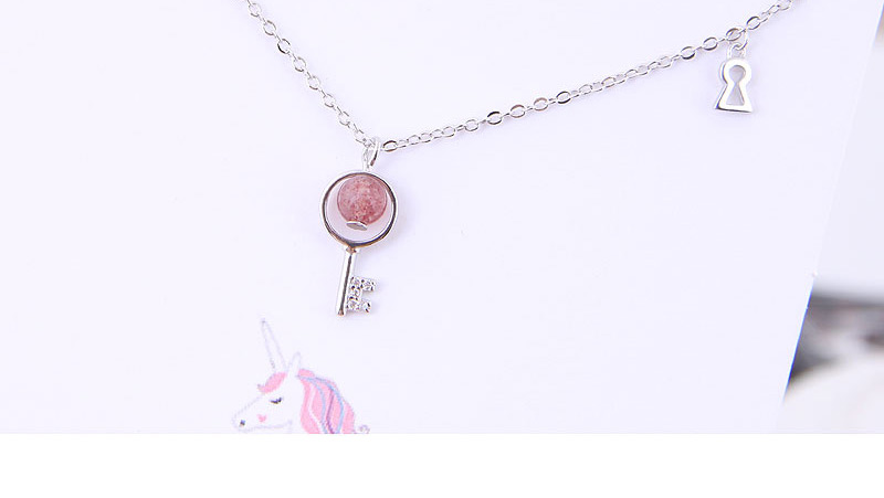 Fashion Silver Copper Plated Real Gold Key Necklace,Necklaces