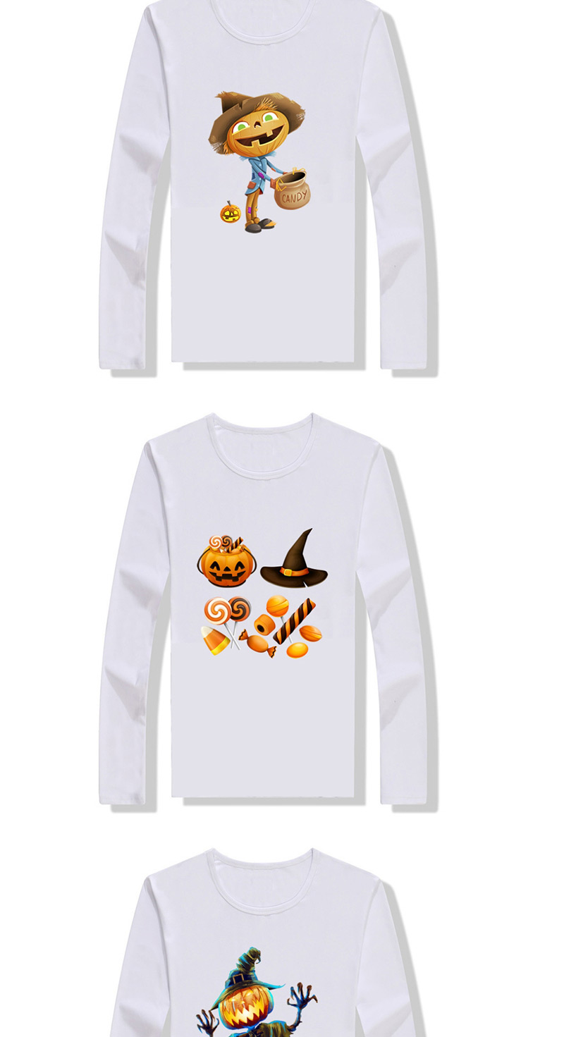 Fashion White Halloween Print Children