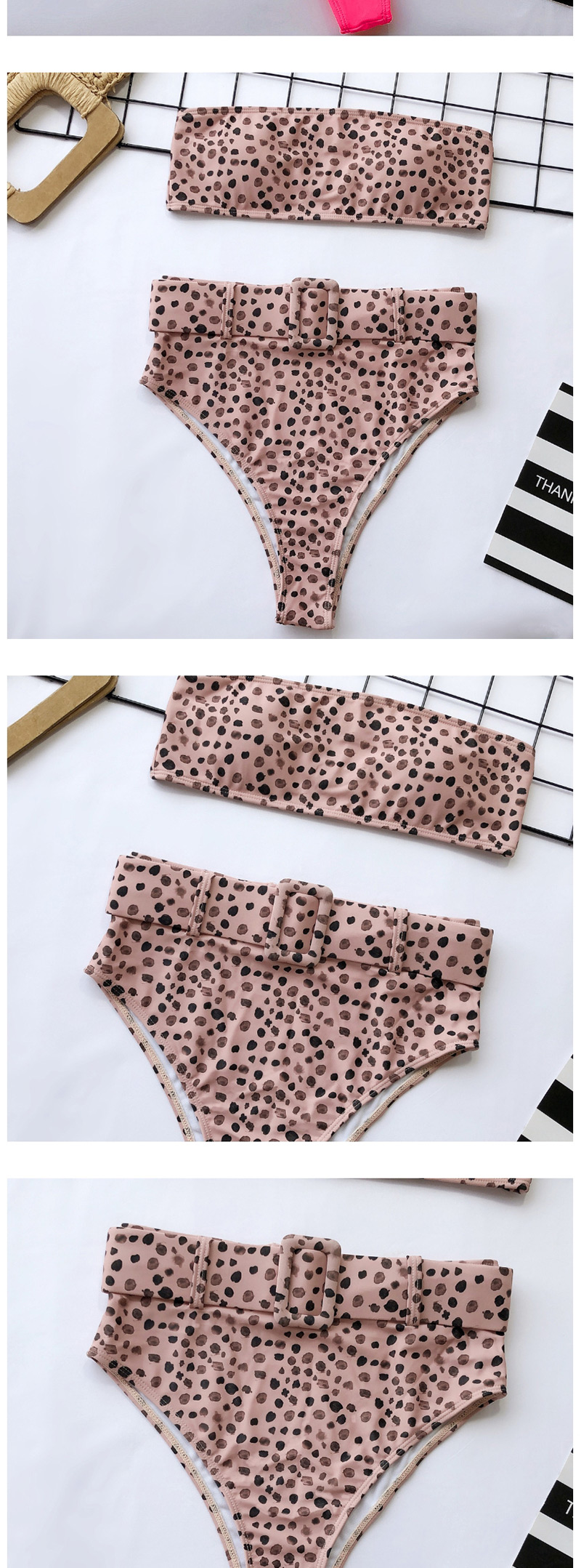 Fashion Leopard Dot High-waist Printed Bikini,Bikini Sets