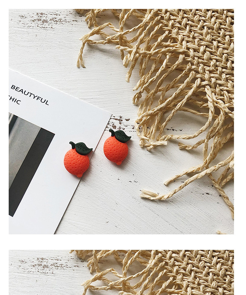 Fashion Tomato  Silver Needle Fruit And Vegetable Earrings,Stud Earrings