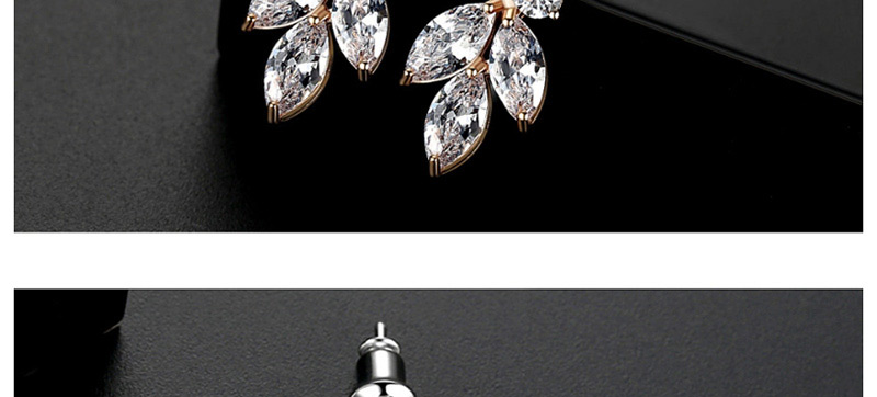 Fashion White Micro Inlaid Zircon Earrings,Earrings