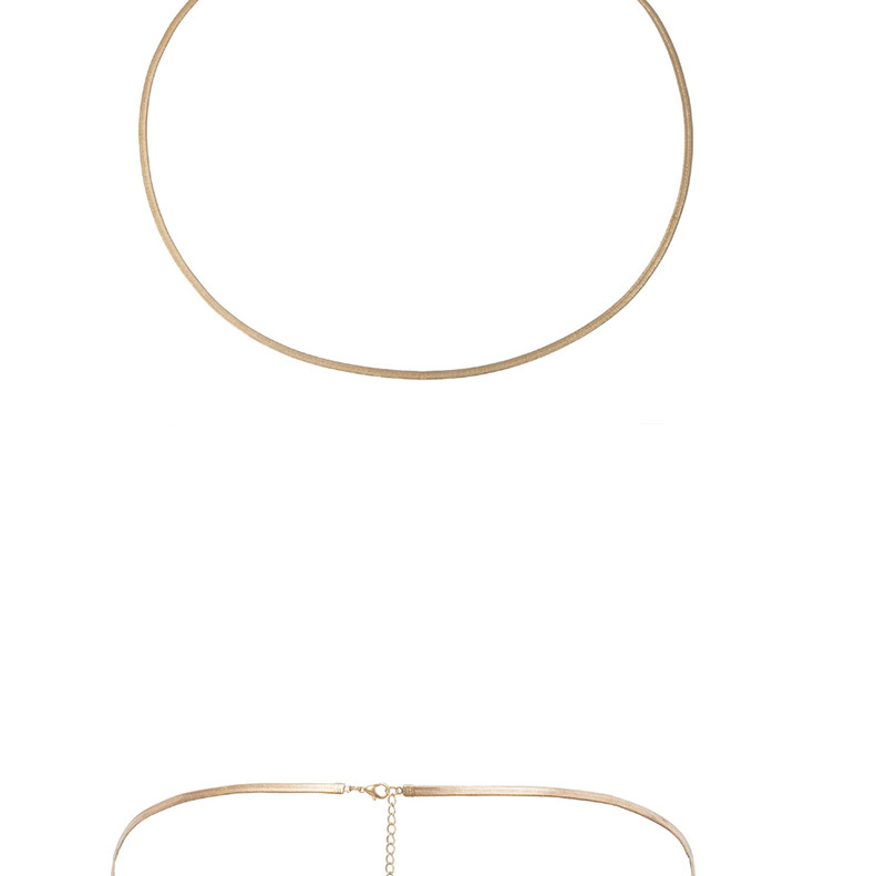 Fashion Gold Geometric Single Layer Snake Bone Chain Waist Chain,Body Piercing Jewelry