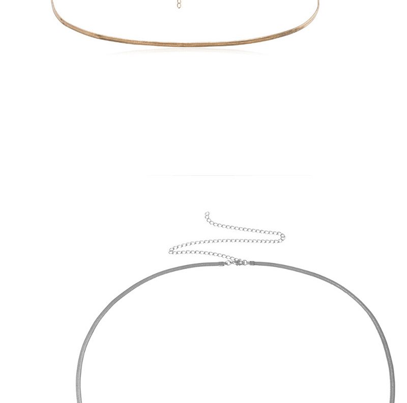 Fashion Gold Geometric Single Layer Snake Bone Chain Waist Chain,Body Piercing Jewelry