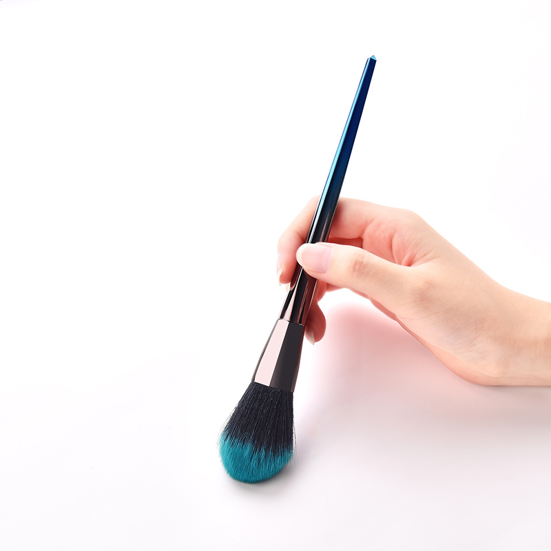Fashion Blue Black Gradient 7 Sticks Of Diamond Blue Black Hair Makeup Brush,Beauty tools