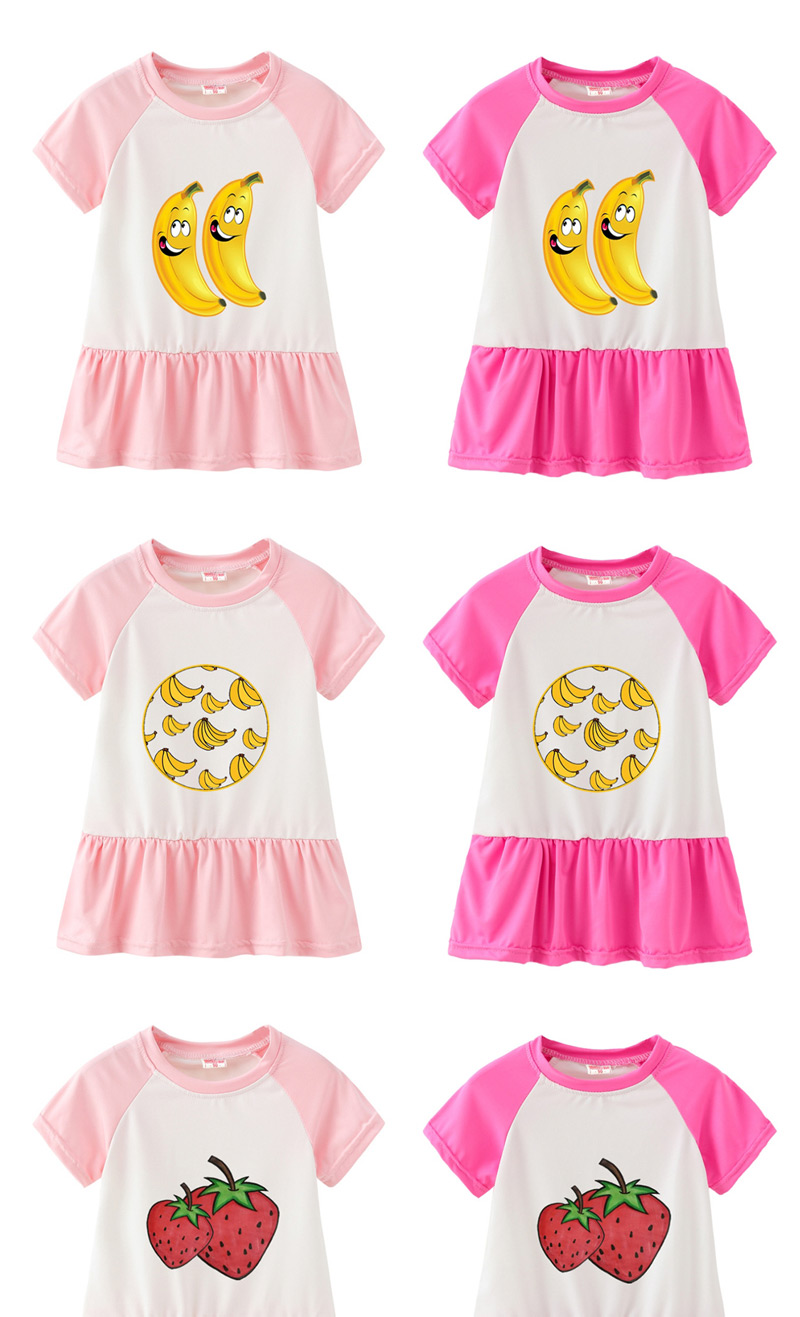 Fashion Pink Cartoon Love Fruit Children