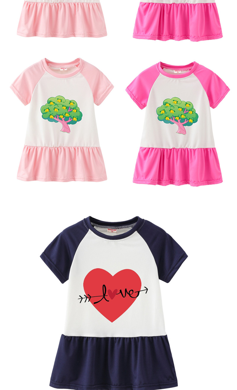 Fashion Pink Cartoon Love Fruit Children