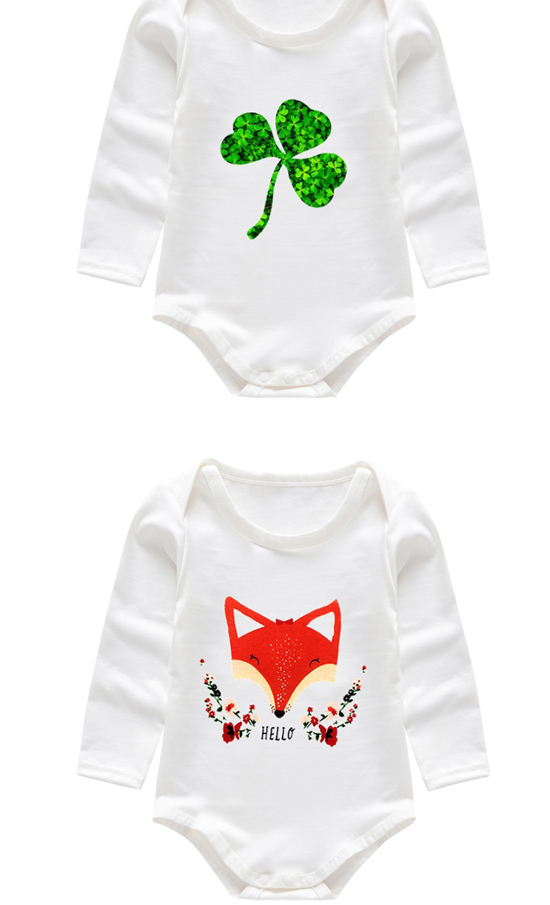Fashion White Printed Triangle Baby Onesies,Kids Clothing