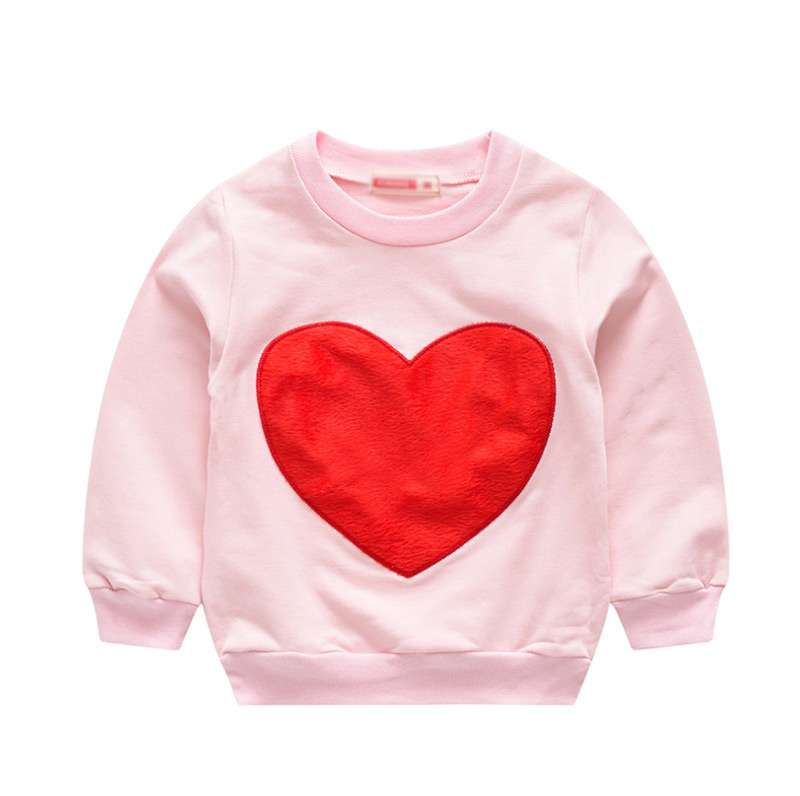 Fashion Pink Heart Love Patch Children