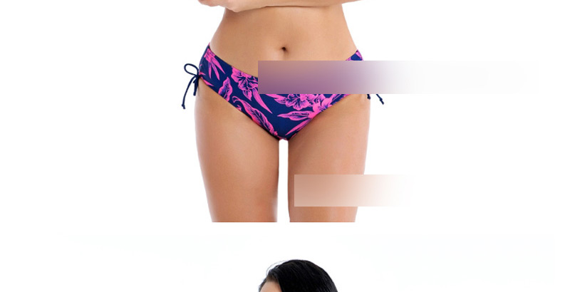 Fashion Blue Printed Strap Bikini,Swimwear Plus Size