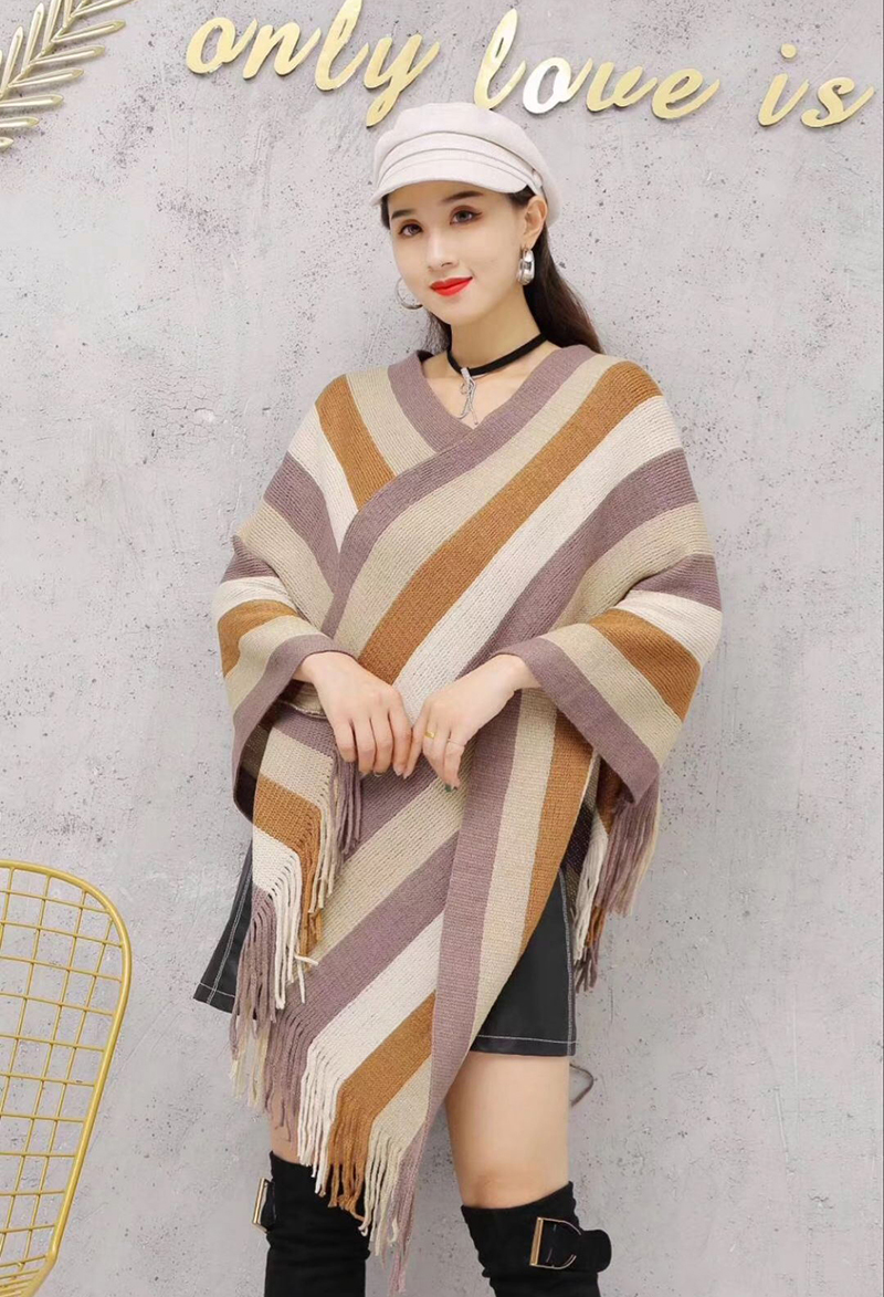 Fashion Color Striped Shawl,Sunscreen Shirts
