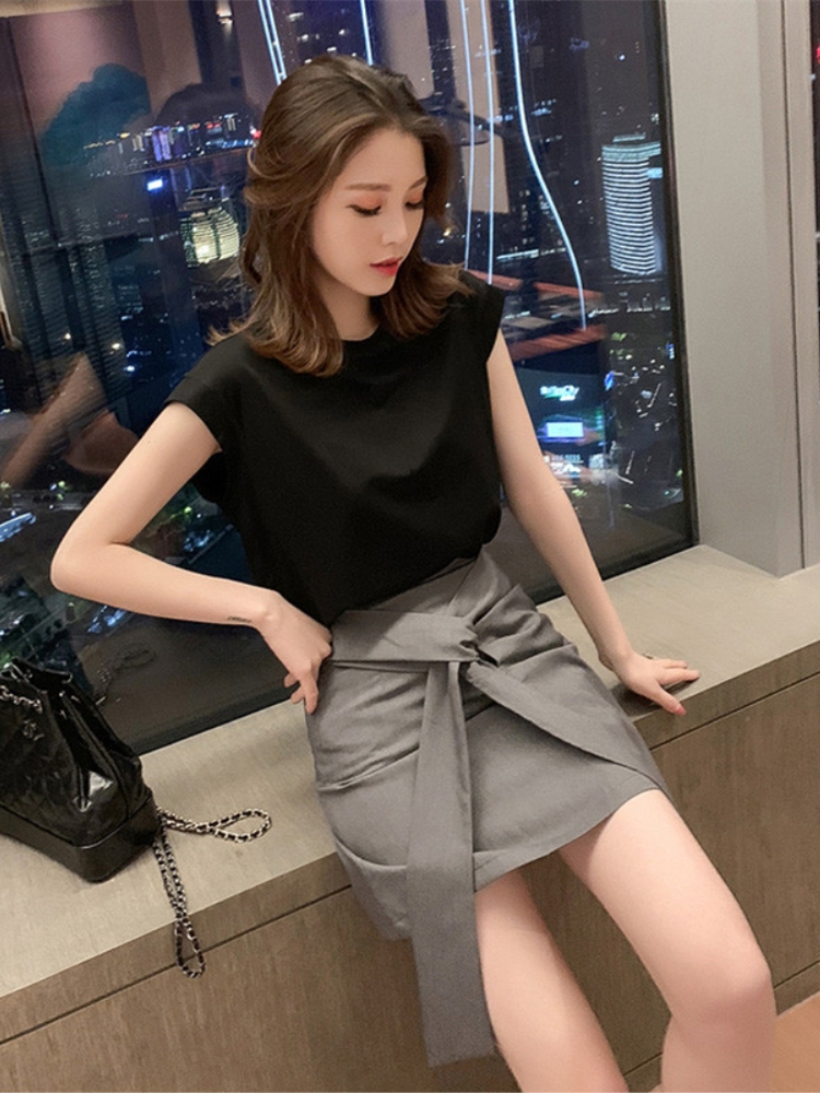 Fashion Dark Gray Irregular Skirt,Skirts