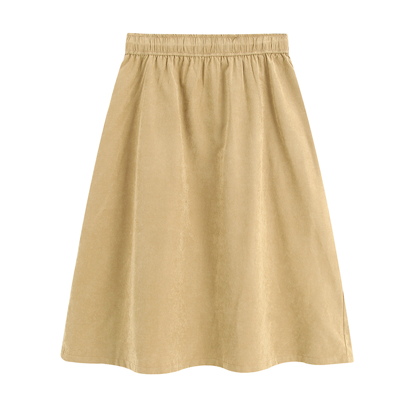 Fashion Khaki Lace-up Whistle Skirt,Skirts
