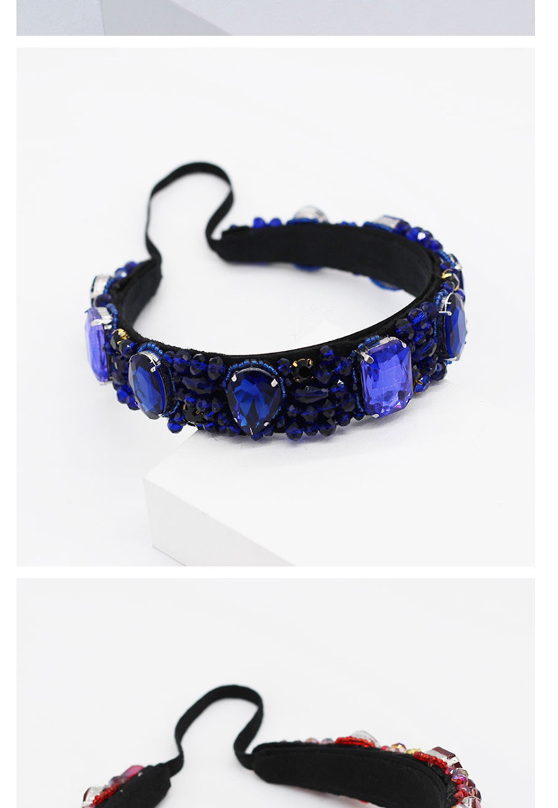 Fashion Dark Blue Crystal Gemstone Headband,Head Band