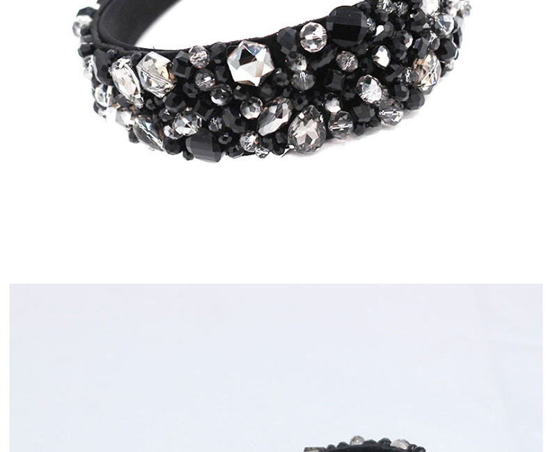 Fashion Black Crystal Sewing Headband,Head Band