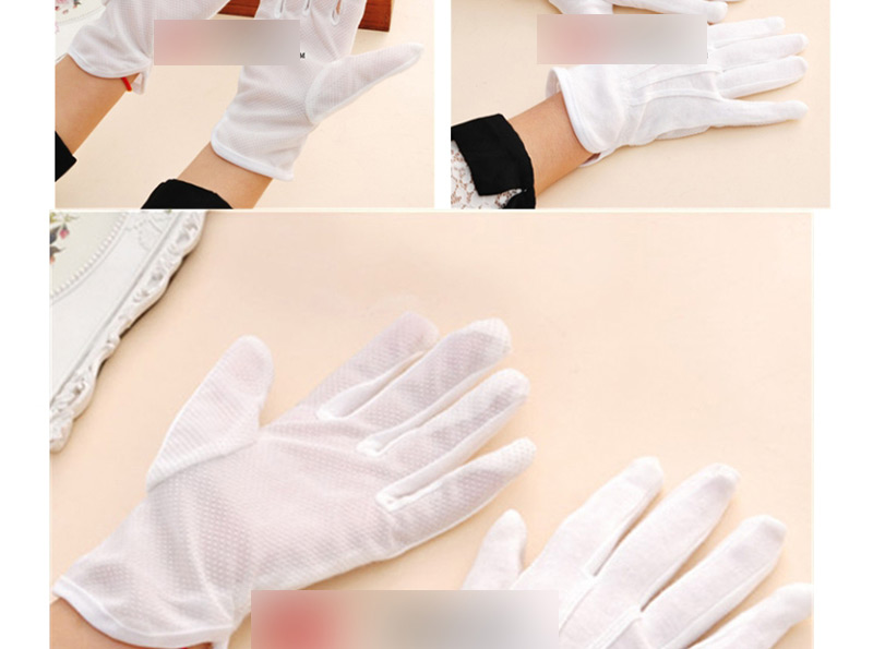 Fashion Black Cotton Dispensing Non-slip Gloves,Full Finger Gloves