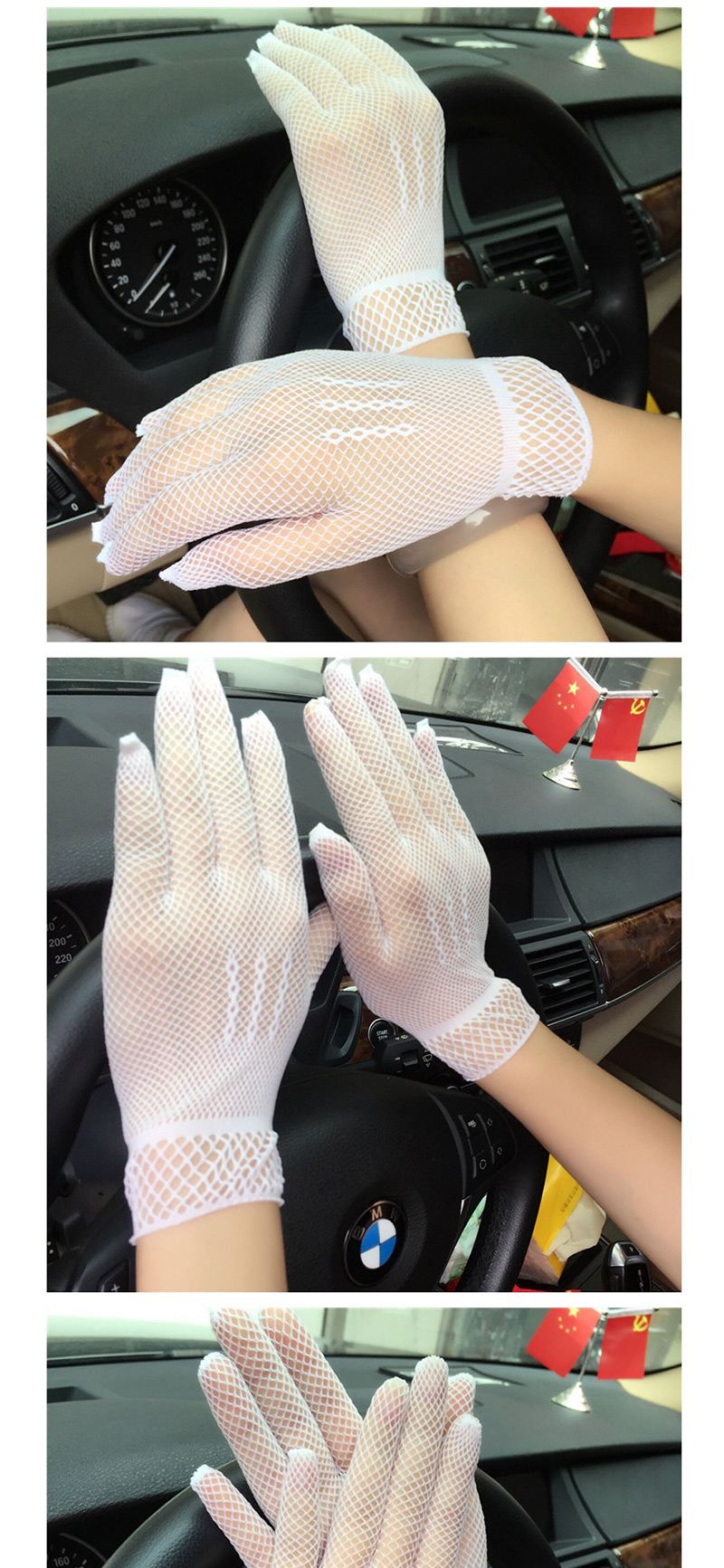 Fashion Black Mesh High Elastic Gloves,Fingerless Gloves
