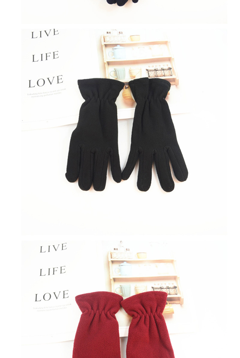 Fashion Gray Imitation Lambskin Gloves,Full Finger Gloves