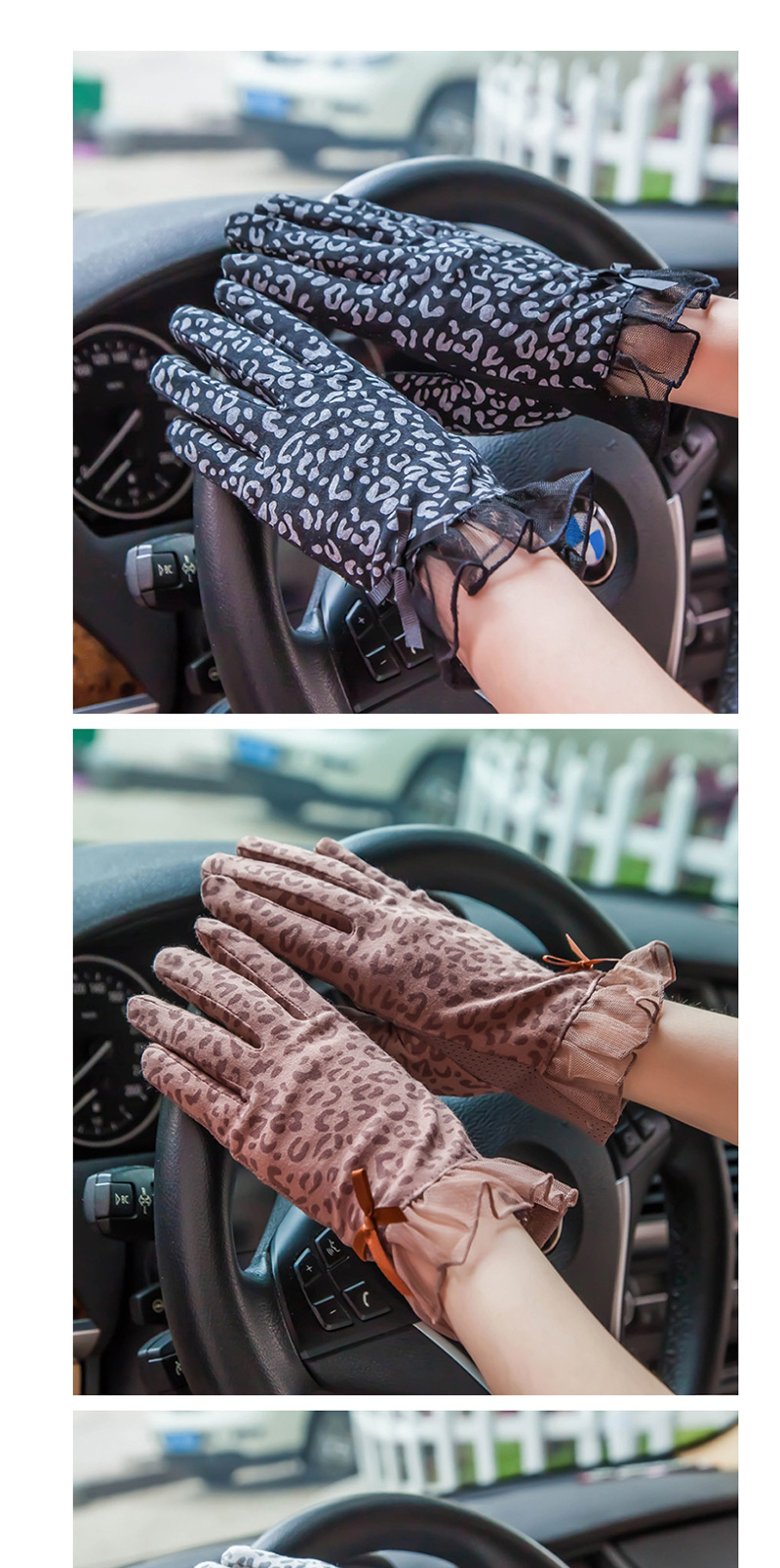 Fashion Beige Sunscreen Refers To Non-slip Gloves,Full Finger Gloves