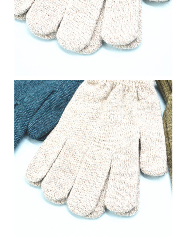 Fashion Khaki Wool Knitted Finger Gloves,Fingerless Gloves