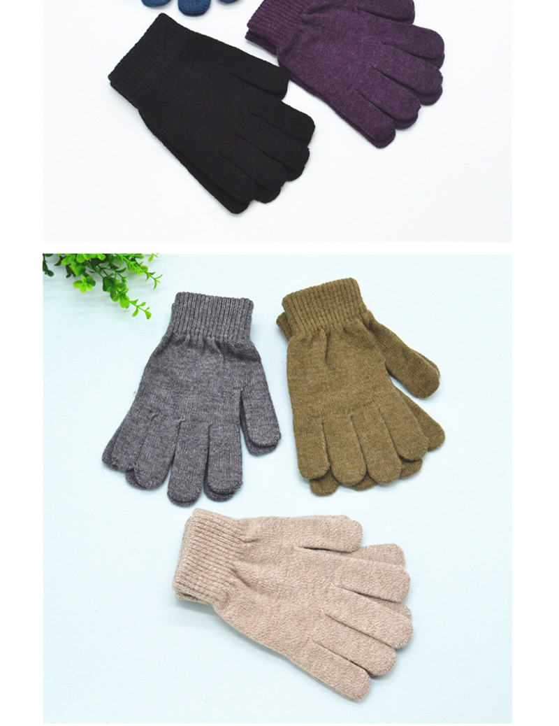 Fashion Purple Wool Knitted Finger Gloves,Fingerless Gloves