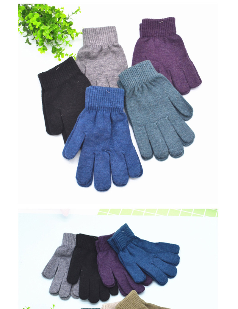 Fashion Black Wool Knitted Finger Gloves,Fingerless Gloves