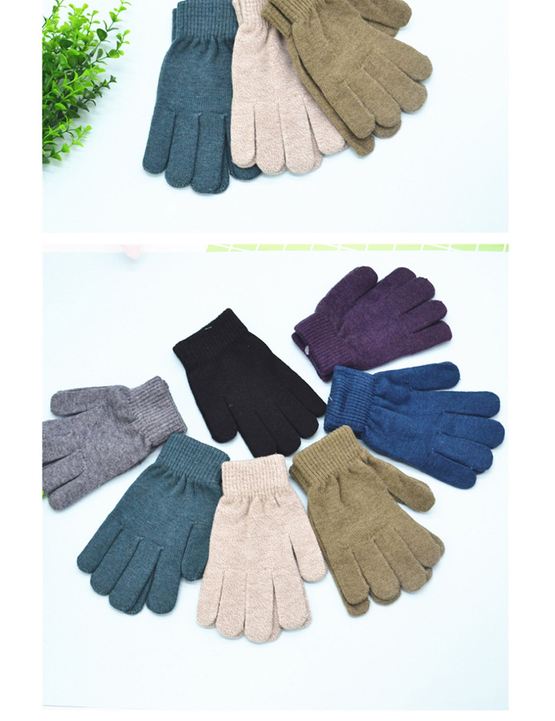 Fashion Gray Green Wool Knitted Finger Gloves,Fingerless Gloves