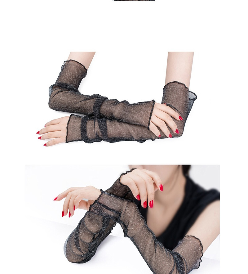 Fashion Pink Thin Mesh Gauze Foot Cover Dual-use Ice Silk Lace Gloves,Fingerless Gloves