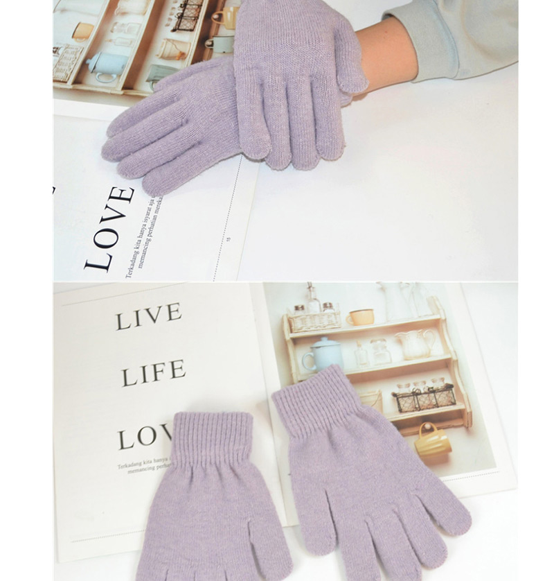 Fashion Red Wool Five-finger Gloves,Full Finger Gloves